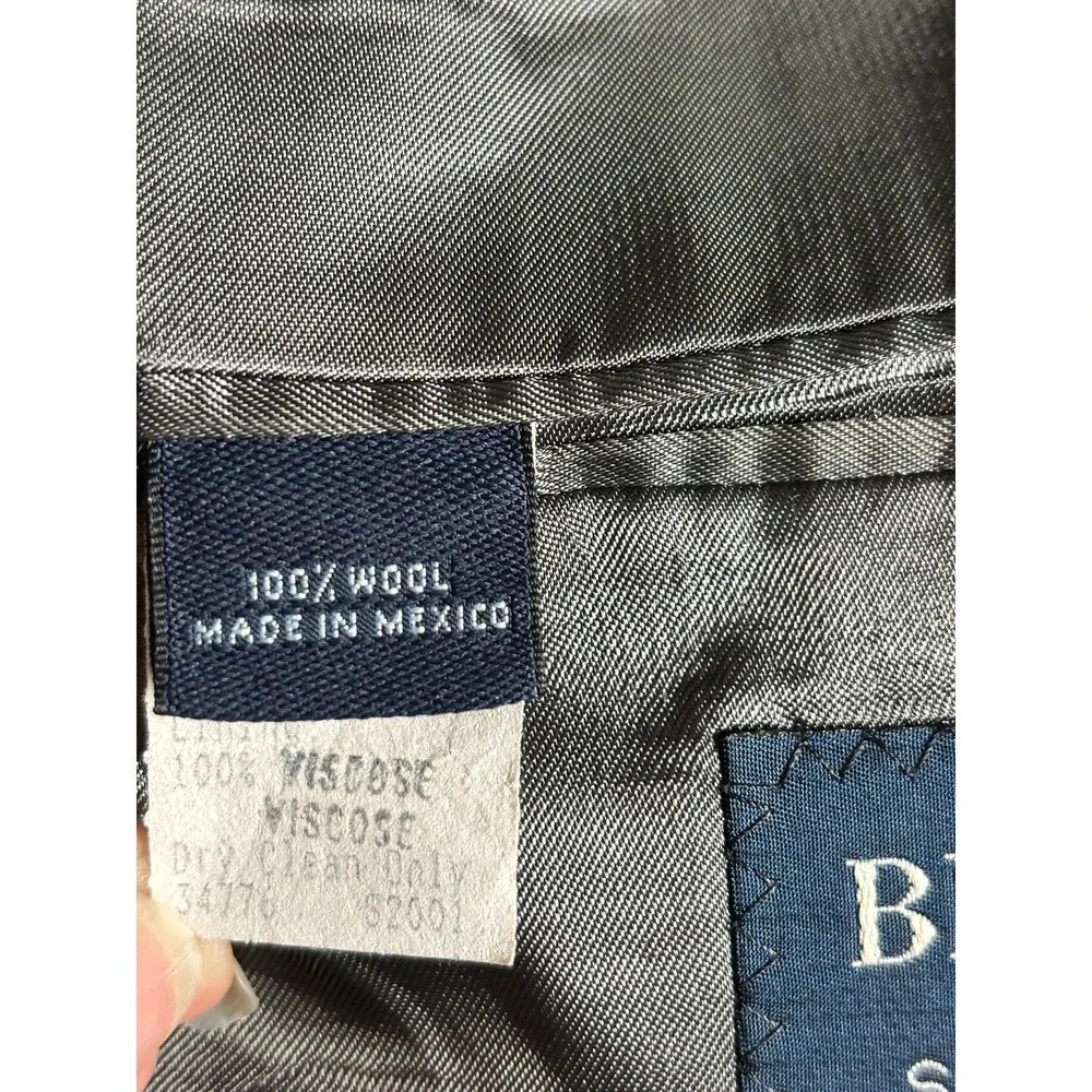 Brooks Brothers Blazer Mens 42R Gray BrooksStretch Worsted Wool Suit Coat